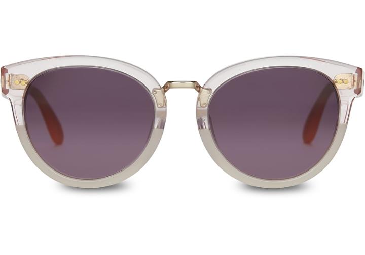 Toms Toms Yvette Milky Pink Crystal Fade Sunglasses With Violet Brown Gradient Lens