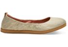 Toms Natural Shimmer Canvas Women's Olivia Flats