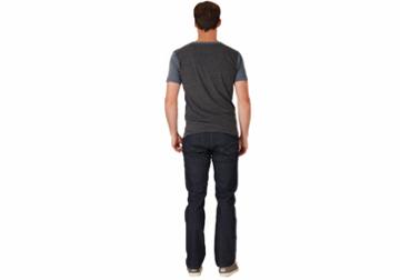 Toms Heather Grey And Navy Pocket Henley