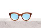 Toms Traveler By Toms Florentin Matte Umber Sunglasses With Milky Blue Lens