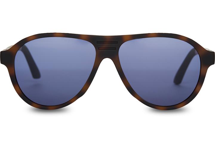 Toms Traveler By Toms Women's Zion Matte Dark Tortoise Sunglasses With Indigo Blue Lens