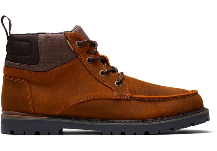 Toms Waterproof Tan Waxy Suede Men's Hawthorne Boots