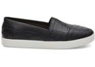 Toms Toms Black Leather Embossed Women's Avalon Shoes - Size 8