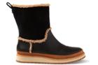 Toms Black Leather And Suede Women's Makenna Boots