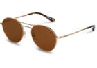 Toms Toms Melrose Shiny Gold Mirror Sunglasses With Green Grey Lens