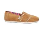 Toms Brown Suede Embroidered Women's Classics
