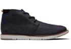 Toms Black Crosshatch Denim Mens Navi Boots