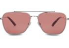 Toms Toms Irwin 201 Shiny Silver Cherry Lens Sunglasses With Amber Mirror Lens
