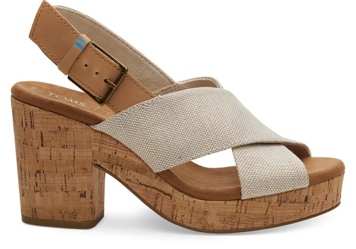 Toms Pearlized Metallic Woven Women's Ibiza Sandals