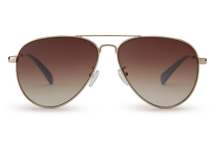 Toms Toms Maverick 301 Yellow Gold Sunglasses With Brown Gradient Lens