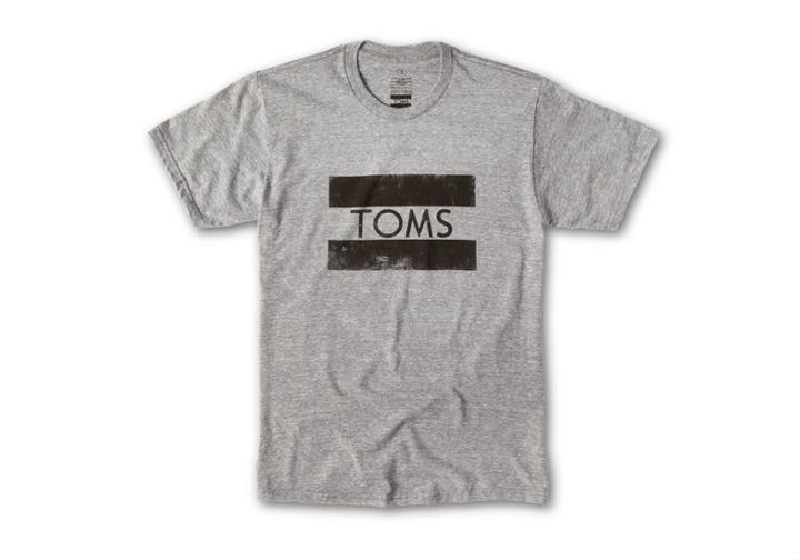 Toms Toms Logo Unisex Grey Tee - Size S