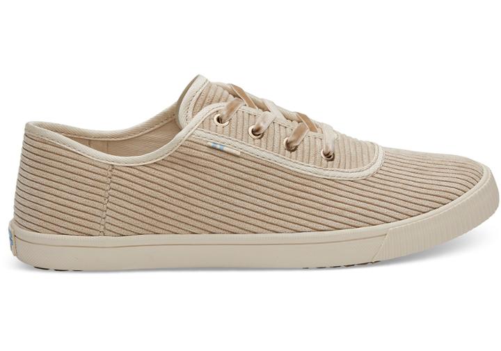 Toms Oxford Tan Corduroy Women's Carmel Sneakers