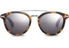 Toms Toms Harlan Blonde Tortoise Sunglasses With Chrome Flash Mirror Lens