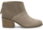 Toms Desert Taupe Suede And Felt Women's Lacy Booties