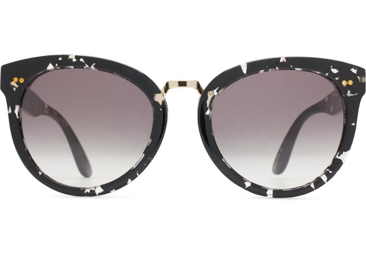 Toms Toms Yvette Clear-black Tortoise Sunglasses With Grey Gradient Lens
