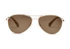 Toms Toms Kilgore Yellow Gold Zeiss Polarized Sunglasses With Solid Brown Lens