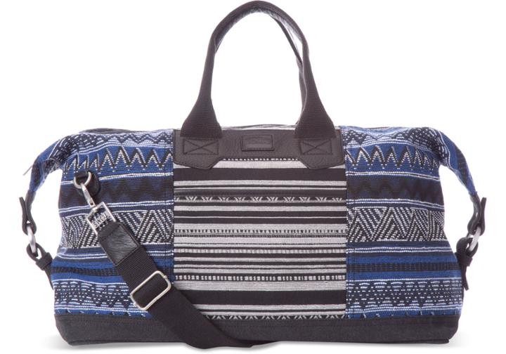 Toms Black Stripe Tribal Traveler Weekender