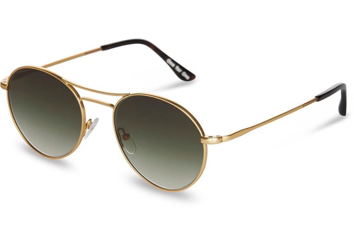 Toms Toms Melrose Satin Gold Olive Gradient Sunglasses With Olive Gradient Lens