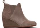 Toms Taupe Gray Suede Women's Kelsey Booties