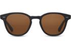 Toms Toms Wyatt Matte Black Polarized Sunglasses With Solid Brown Lens