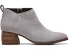 Toms Drizzle Grey Suede Women's Leilani Booties