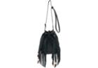 Toms Black Leather Fringe Celestial Crossbody Bag