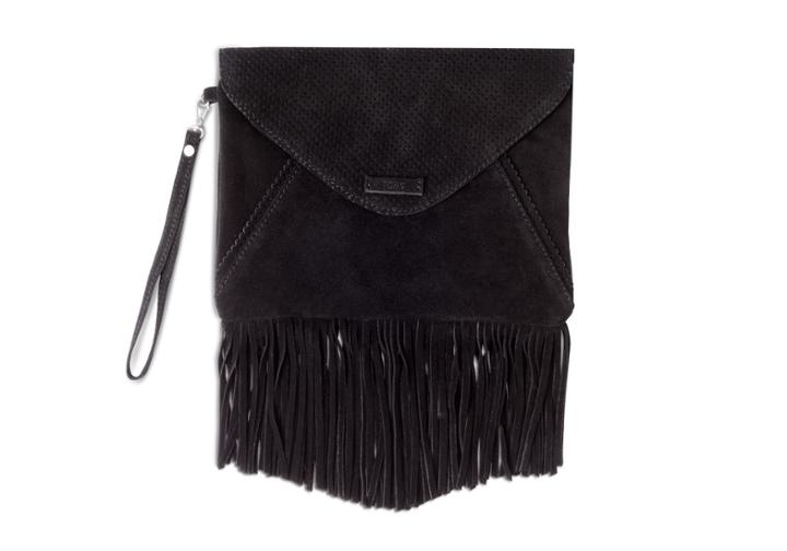 Toms Toms Black Suede Capri Clutch Purse