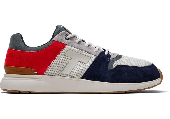 Toms Red Navy Suede Mesh Mens Arroyo Sneakers