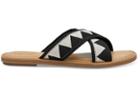 Toms Black Geometric Women's Viv Sandals