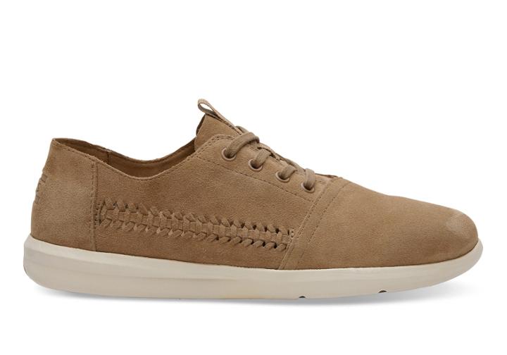 Toms Toms Toffee Woven Suede Men's Del Rey Sneakers Shoes - Size 9.5