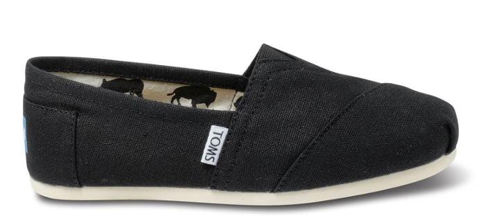 Toms Black Canvas Women's Classics