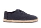 Toms Toms Black Washed Canvas Men's Caminos Shoes - Size 10