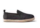 Toms Toms Black Denim Women's Deconstructed Alpargatas Shoes - Size 9
