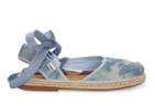 Toms Toms Skyway Blue Washed Suede Women's Bella Espadrille Shoes - Size 8