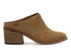 Toms Toms Toffee Suede Women's Leila Mules Shoes - Size 5