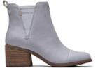 Toms Glacier Gray Leather Women's Esme Boots