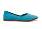 Toms Turquoise Suede Perforated Women's Jutti Flats