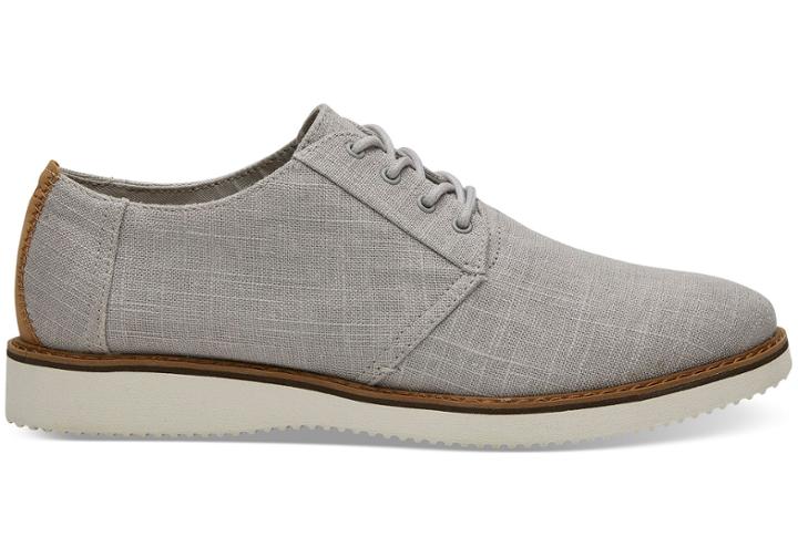 Toms Grey Linen Men's Preston Dress Shoes