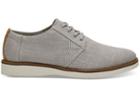 Toms Grey Linen Men's Preston Dress Shoes