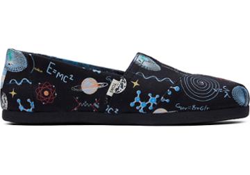 Toms Black Glow In The Dark Cosmic Wonder Women's Classics Ft. Ortholite