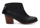 Toms Toms Black Full Grain Leather Women's Leila Booties - Size 5.5