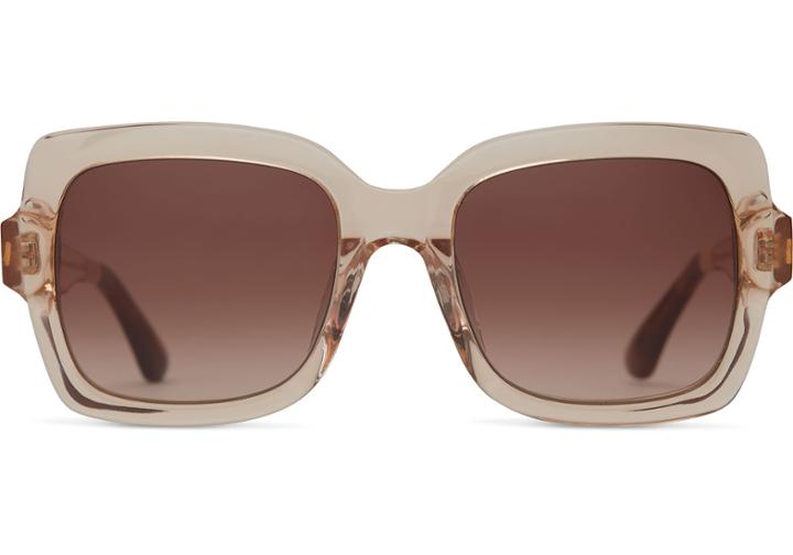 Toms Toms Mackenzie Champagne Crystal Sunglasses With Brown Gradient Lens