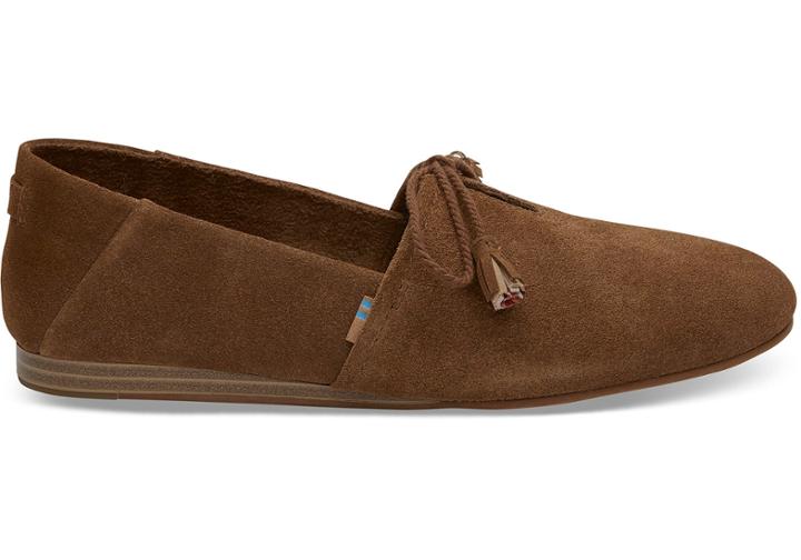 Toms Dark Amber Suede Women's Kelli Flats