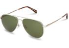 Toms Toms Maverick 301 Shiny Gold And White Sunglasses With Yellow Brown Gradient Lens