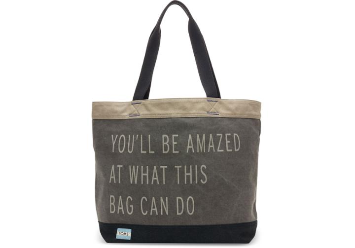 Toms Charcoal Youll Be Amazed Transport Tote Bag