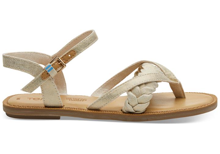 Toms Natural Shimmer Canvas Women's Lexie Sandals