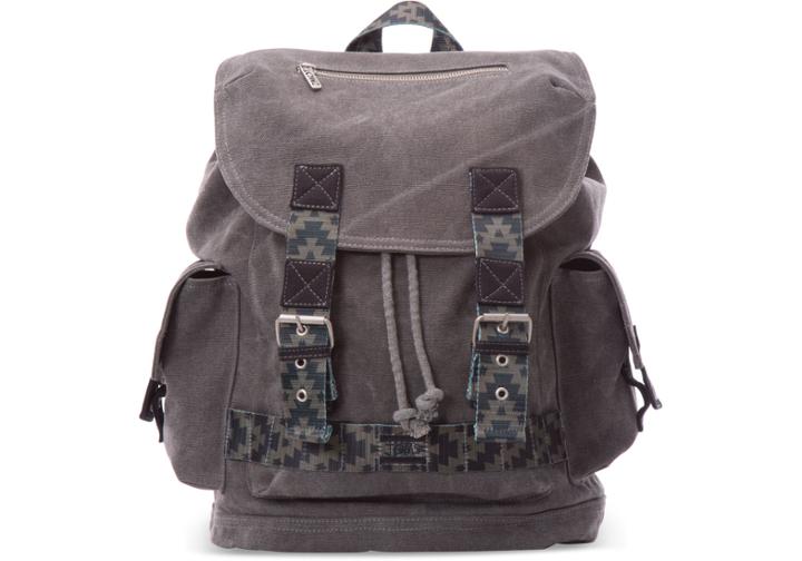 Toms Charcoal Canvas Savanna Backpack