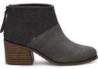 Toms Forged Iron Suede And Felt Women's Lacy Booties