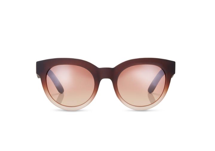 Toms Traveler By Toms Women's Florentin Matte Ombre Sunglasses With Violet Brown Gradient Lens
