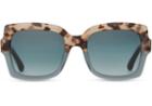 Toms Toms Mackenzie Cream Tortoise Teal Fade Sunglasses With Turquoise Gradient Lens